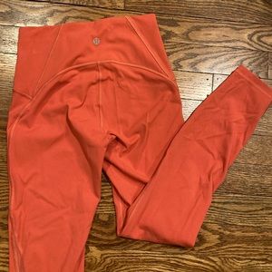Lululemon Workout Leggings Light Red/Orange Size 4